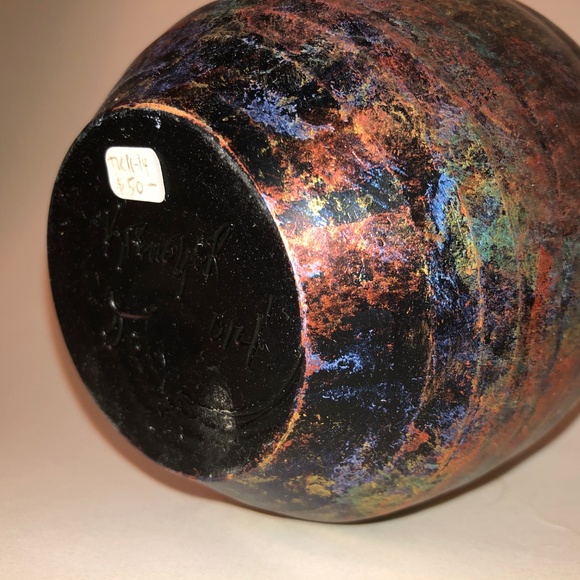 SOLD Tom Krueger Petite Art Raku Pottery - Picture 3 of 4